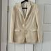 Burberry Suits & Blazers | Burberry Cream Silk Notch Lapel Sport Coat 48r | Color: Cream | Size: 48r