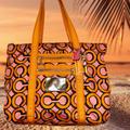 Coach Bags | Coach Poppy 3d Op Art Glam Orange/Pink Tote Shoulderbag | Color: Orange/Pink | Size: 16.75" X 12.25" X 4"