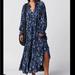 Free People Dresses | Free People Blogger Fave Feeling Groovy Floral Maxi Dress In Fallen Star Combo | Color: Blue/Green | Size: Xs