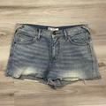 Free People Shorts | Free People Demin Shorts Size Cut Off Jean Shorts Like New Lighty Distressed 26 | Color: Blue | Size: 26