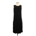 DKNY Casual Dress - Midi: Black Solid Dresses - New - Women's Size X-Small