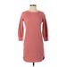 Uniqlo Casual Dress - Shift: Pink Solid Dresses - Women's Size X-Small