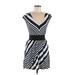 Guess Casual Dress - A-Line: Blue Chevron/Herringbone Dresses - Women's Size Medium