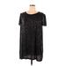 DKNYC Casual Dress: Black Leopard Print Dresses - Women's Size X-Large