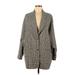 Urban Outfitters Jacket: Brown Houndstooth Jackets & Outerwear - Women's Size Medium