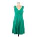 Lands' End Casual Dress: Green Dresses - Women's Size Medium