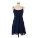 Kensie Casual Dress - A-Line: Blue Solid Dresses - Women's Size Medium