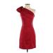 Cache Cocktail Dress: Red Dresses - Women's Size 2