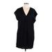 Bobeau Casual Dress - Shift: Black Solid Dresses - New - Women's Size Large