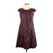 db established 1962 Casual Dress - Fit & Flare: Burgundy Dresses - Women's Size 6