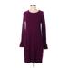 Banana Republic Casual Dress - Sweater Dress: Burgundy Dresses - Women's Size Small