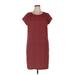 Merona Casual Dress - Sheath: Red Houndstooth Dresses - Women's Size X-Large