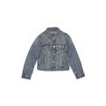 Gap Denim Jacket: Blue Acid Wash Print Jackets & Outerwear - Kids Girl's Size 8