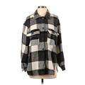 Jacket: Gray Checkered/Gingham Jackets & Outerwear - Women's Size Small