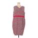 Talbots Casual Dress - Shift: Red Marled Dresses - Women's Size 24
