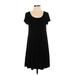 Socialite Casual Dress - A-Line: Black Solid Dresses - Women's Size X-Small