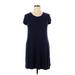 Market and Spruce Casual Dress - DropWaist: Blue Solid Dresses - Women's Size X-Large