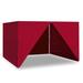 Arlmont & Co. Mychell Canopy Sidewalls, Polyester in Red/Brown | 82 H x 118 W x 118 D in | Wayfair B3CF257858524969A657255B17AB4982