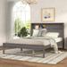 Platform Bed with Storage Headboard,Sockets and USB Ports,Queen Size Platform Bed