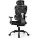 Inbox Zero Dalma Ergonomic Mesh Task Chair Upholstered in Black | 50 H x 25.6 W x 18 D in | Wayfair 08760AD74D684CEFB88D474E3565DF87