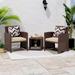 5 Pieces Wicker Patio Furniture Set Outdoor Patio Chairs with Ottomans with coffetable for Poorside Garden Balcony