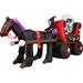 Haunted Hill Farm 6-Ft.Tall Pre-Lit Inflatable Skull Carriage - N/A