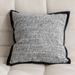 Black Geometric Throw Pillow, 18 x 18 Inches Modern Pattern Cushion