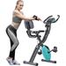 3 in 1 Adjustable Folding Exercise Bike Convertible Magnetic Upright Recumbent Bike with Arm Bands