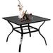 SUNCROWN 37" Outdoor Patio Metal Dining Table for 4/6 Person