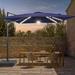 Arlmont & Co. Rozann 138" x 108" Rectangular Lighted Cantilever Umbrella in Blue/Navy | 106.3 H x 138 W x 108 D in | Wayfair