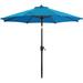 Latitude Run® Khymir 6.4" Market Umbrella w/ Crank Lift Counter Weights Included in Blue/Navy | 108 H x 6.4 W x 6.25 D in | Wayfair