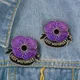 Women Brooch Purple Poppy Flower Alloy Breastpin Lapel Pin Brooch Decoration Gift