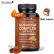 Mulittea 10x Mushroom Complex capsules with Lions Mane Chaga Reishi Nootropic Brain Supplement for