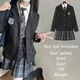 Mehrfarbige jk Schuluniform Set japanische Mädchen 5-teiliges Abschluss foto Outfit mit sexy Falten