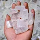 Buah Kristal Optik Bening Kalsit Kubus Mentah Lslandia Lempengan Batu Alam Dan Kristals Kasar Batu