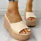 BKQU Fashion New Summer Women's Sandals Peep-Toe Shoes Woman High-Heeled Platfroms Casual Wedges