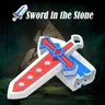 3D Printed Sword in Stone Big Sword Radish Sword Sword Pushcard Stress Reducing Toys Play Sword Mini