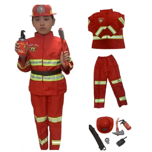 Kinder Feuerwehr mann Kostüme Feuerwehr Spielzeug Feuerwehr mann Werkzeuge mit Walkie-Talkie