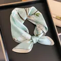 Luxury Brand 2024 New Scarf 100% Silk Bandana Women Square Scarves Mulberry Spring High Quality