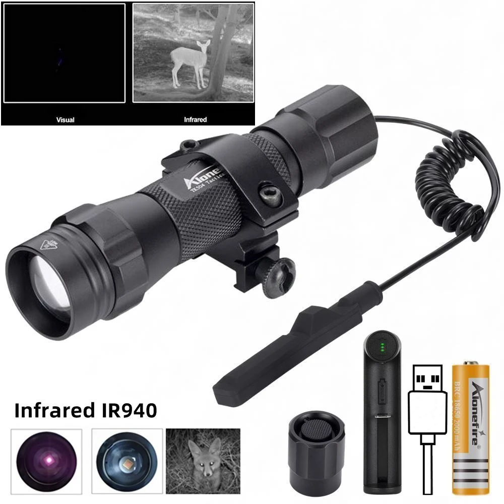 IR850nm & 940nm Neueste infrarot LED Zoom Hohe Helle Nachtsicht Infrarot Füllen Licht Taktische Jagd Zoom Taschenlampe IR beleuchtung Image