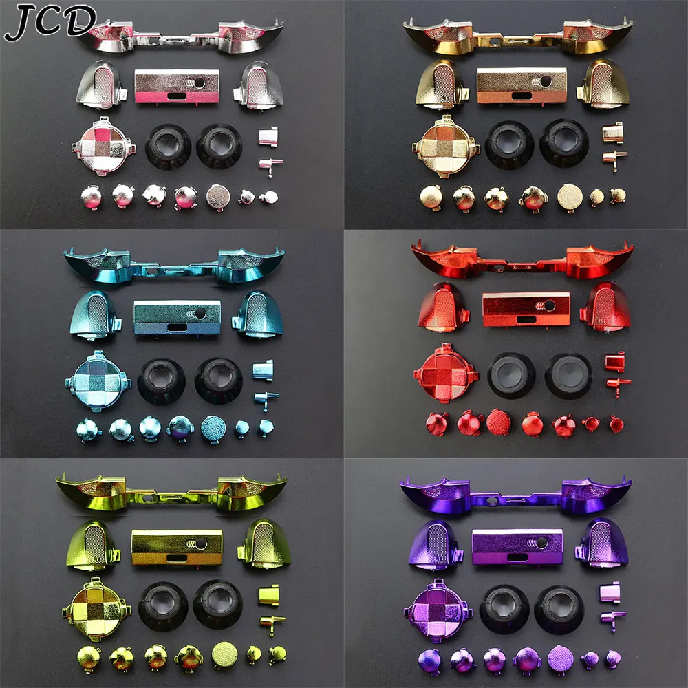 Jcd 1set chrom kompletter satz lb rb rt lt abxy d-pad stoßstange trigger tasten mod kit für xbox xbox serie s x controller