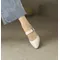 White Ladies Shoes Summer 2024 for Office Work with Medium Heels Pointed Toe Footwear Sandals Women Vip Sale Luxury F Casual