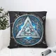 Drapeau Werfen Kissen Fall Viking Nordischen Mythologie Rucksack Coussin Abdeckungen DIY Gedruckt