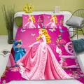Disney Princess Duvet Cover Queen Size Bedding Sets for Children Quilt Cover Cute Comforter Cartoon