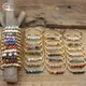 Bracelets de manchette ouverts en pierre naturelle pour femmes cristal de guérison fil de laiton