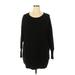 By Anthropologie Casual Dress - Sweater Dress Crew Neck Long Sleeve: Black Dresses - Women's Size X-Large