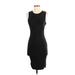 Stella Luce Cocktail Dress - Midi: Black Solid Dresses - Women's Size Small