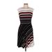 R&K Casual Dress: Black Stripes Dresses - Women's Size Medium