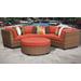 Laguna 4 Piece Outdoor Wicker Patio Furniture Set 04a in Tangerine - TK Classics Laguna-04A-Tangerine