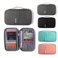 Portable Travel Airplane Bag, Business Trip Passport Bag, Multi Functional Document Storage Bag